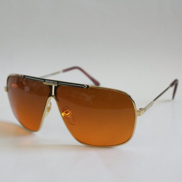 NWT True Vintage "Sports" logo top bar Navigator w/true blue blocker sunglasses - Picture 2 of 8